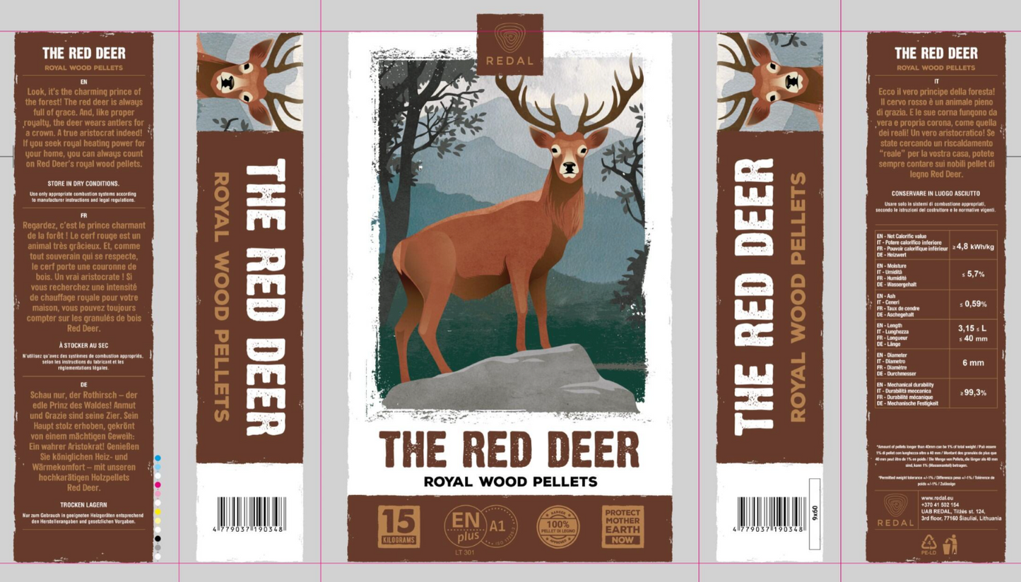 Pellet ENplus A1 “The Red Deer” – Offerta Grossisti (trasporto incluso)